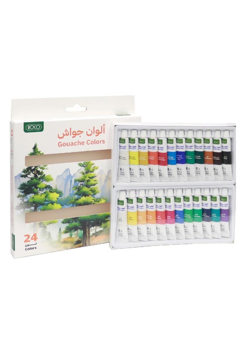 ROCO Paint Set Gouache Color Assorted Color24 Colors - Image 1
