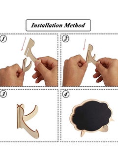 KASTWAVE Mini Chalkboards Signs with Easel Stand, 12 Pack Blackboard Place Cards Message Board Sign Chalkboard Labels Wooden for Wedding Party Decor Food Signs Price Tags  - Image 5