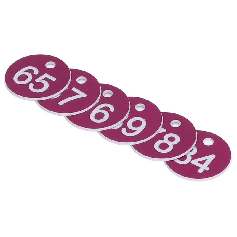 Purple Beehive Tag Numbered Labels 51-100 50pcs Simple Round for Beekeeping - Image 2