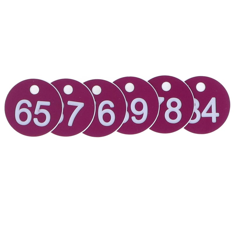 Purple Beehive Tag Numbered Labels 51-100 50pcs Simple Round for Beekeeping - Image 5