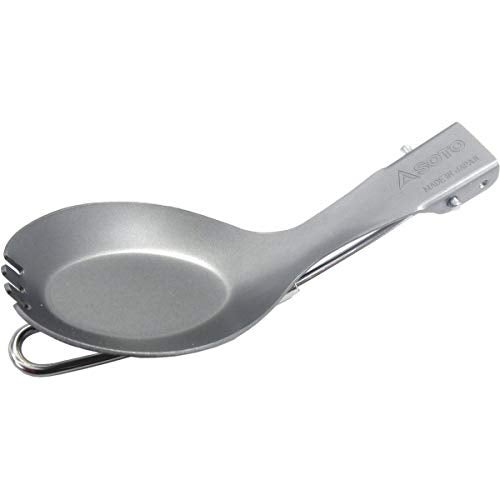 SOTO Foldable Pocket Camping Spork - Stainless Steel & Ultralight Backpacking Spoon Fork with Long Handle for Travel, Hiking, Picnic, & Outdoor - Image 2