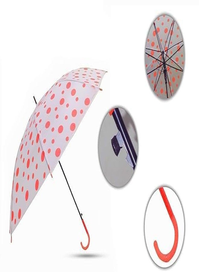 SHETAPRIDE Multicolor Polka Dot Dome Umbrella for Women Men | Windproof Long Handle Rain Stylish Durable for Adults Teens Pack of 1 - Image 5
