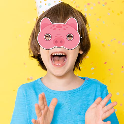 Festiko® Pig Theme Eye Masks (12 Pcs), Pig Theme Party Supplies, Return Gifts for Kids, Pig Theme Party Items,Eye Masks for Kids, Pig Eye Masks - Image 4