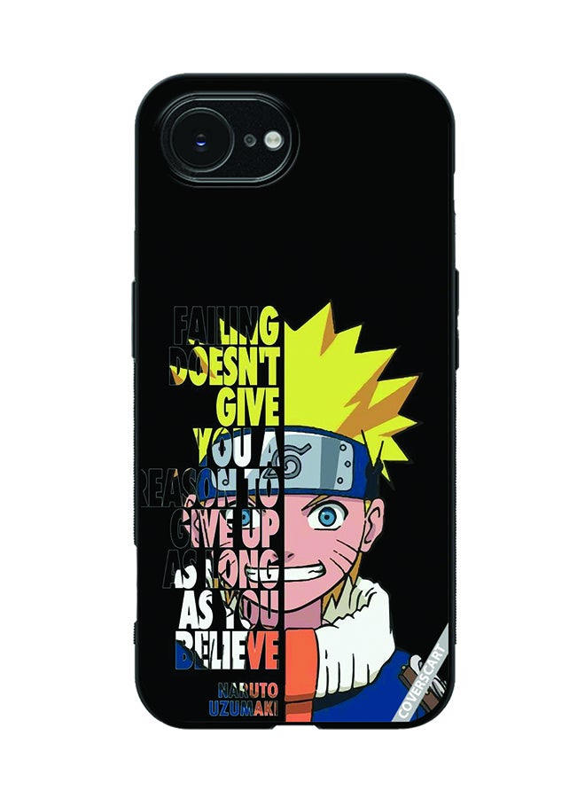 Protective Case Cover For Apple iPhone 16e Naruto Design Black