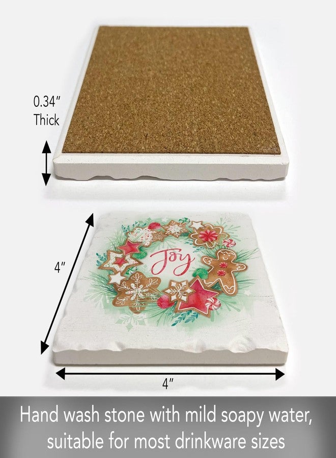 Counterart Thirstystone Gingerbread Joy Single Tumbled Tile Coaster Manufactired in The USA Single Coasters to Create Your Own Collection - Image 4