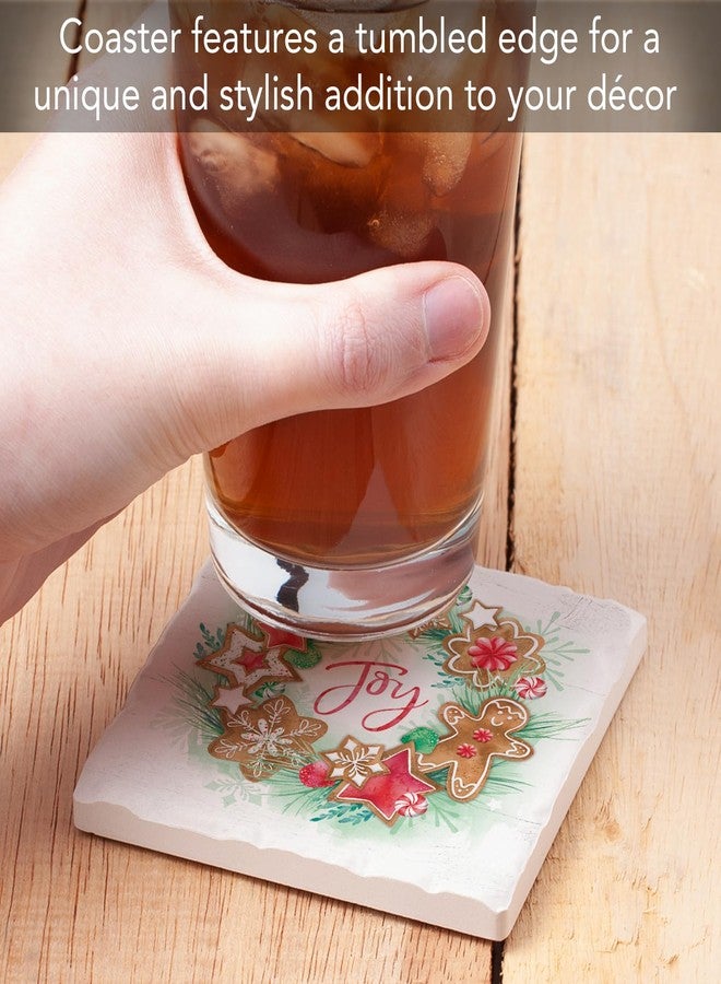 Counterart Thirstystone Gingerbread Joy Single Tumbled Tile Coaster Manufactired in The USA Single Coasters to Create Your Own Collection - Image 3
