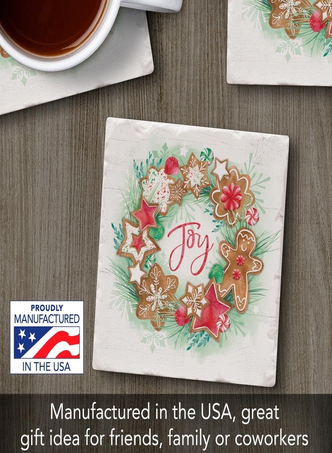 Counterart Thirstystone Gingerbread Joy Single Tumbled Tile Coaster Manufactired in The USA Single Coasters to Create Your Own Collection - Image 2