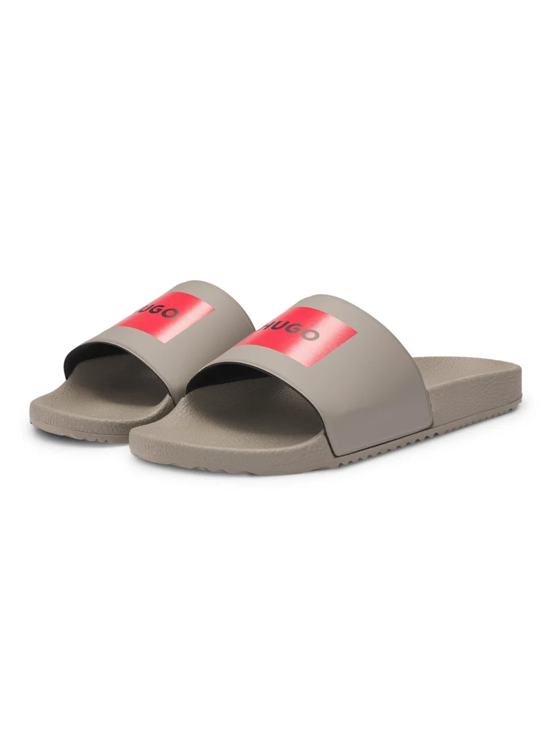 HUGO Slides with logo strap