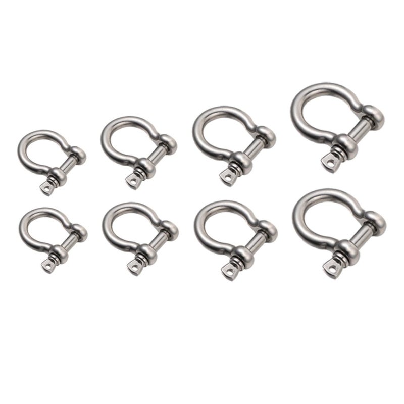 Heavy Duty 304 Stainless Steel D Ring Shackles 8pcs For Lifting Rigging Trucks Trailers - Image 2