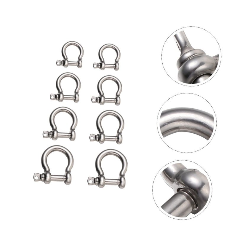 Heavy Duty 304 Stainless Steel D Ring Shackles 8pcs For Lifting Rigging Trucks Trailers - Image 5