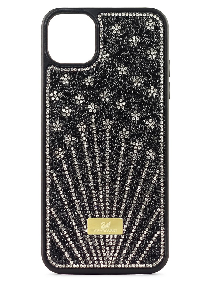 Case For iPhone 14 Plus/15 Plus Case Glitter Sparkle Diamond Crystal Bling Case with Bling Ultra Thin Lightweight Full Body Shockproof Anti-Scratch Protective Cover (Black)