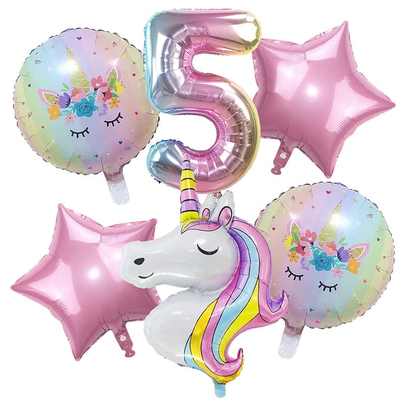 Duile Unicorn Balloons Unicorn Birthday Party Decorations For Girls Foil Balloons Set Macaron And Rainbow Balloon Wedding Baby Shower Party Supplies (5) - Image 1