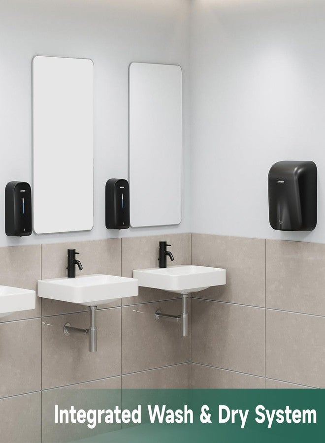 anydry Commercial Automatic Soap Dispenser Large 34oz/1000ml Capacity Wall-Mounted Touchless Liquid Dispenser for High-Traffic Restrooms, Offices, Hospitals Model AD1220S Black - Image 5