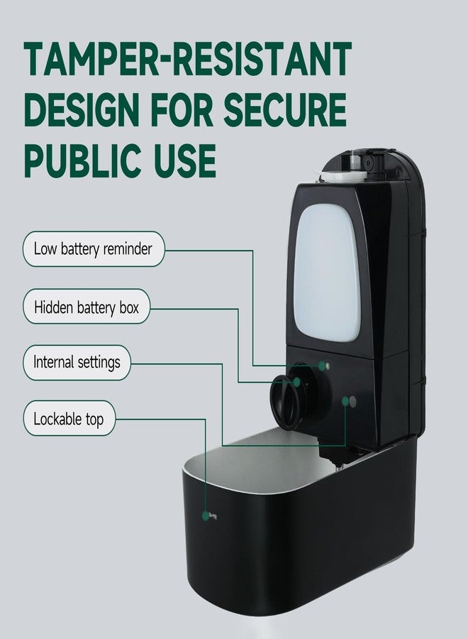 anydry Commercial Automatic Soap Dispenser Large 34oz/1000ml Capacity Wall-Mounted Touchless Liquid Dispenser for High-Traffic Restrooms, Offices, Hospitals Model AD1220S Black - Image 3