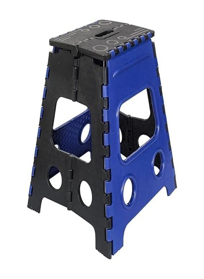 BoldBlossom 18Inch Foldable Plastic Step Stool for Adults & Kids – Heavy-Duty, Portable, Non-Slip Folding Stool for Kitchen, Bathroom, and Home Use - Image 1