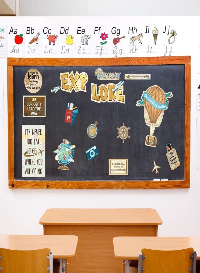 Supervitae 27 Pieces Travel Cutouts Travel the Map Bulletin Board Set Classroom Decor Motivational Sign Theme Party Decoration for Kids School Social Studies Classroom Office - Image 5
