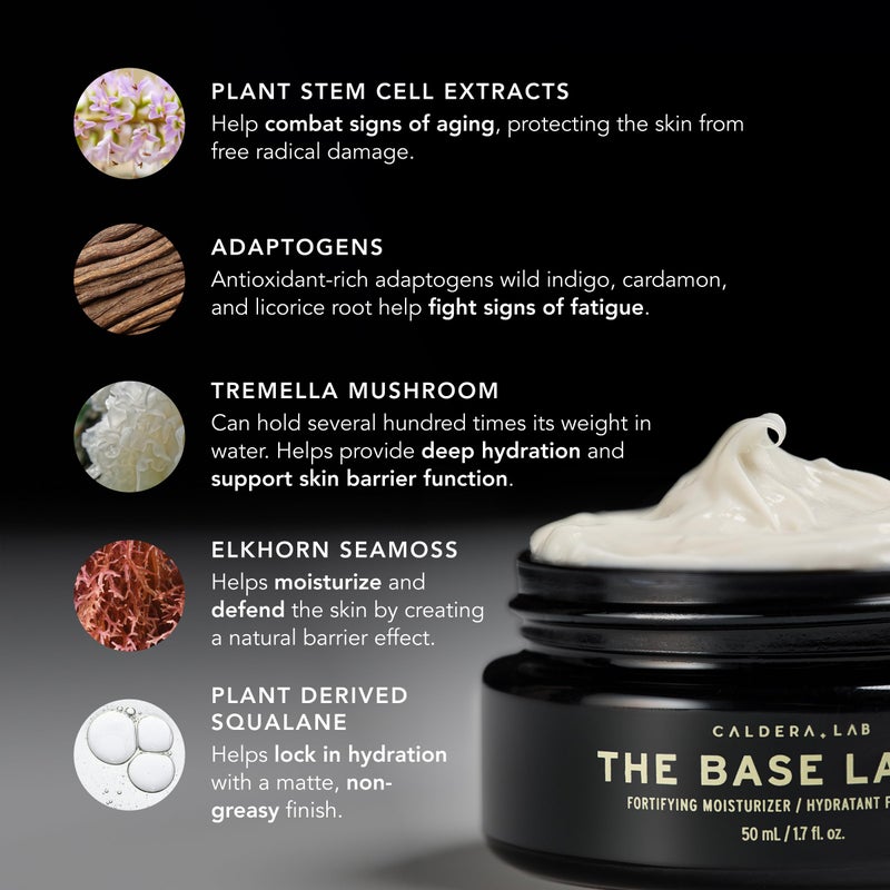 Caldera + Lab The Base Layer | Men's Organic Face Cream Moisturizer for Dry, Sensitive, & Normal Skin â€“ Vegan, Natural & Antioxidant Packed Facial Skincare - Image 4