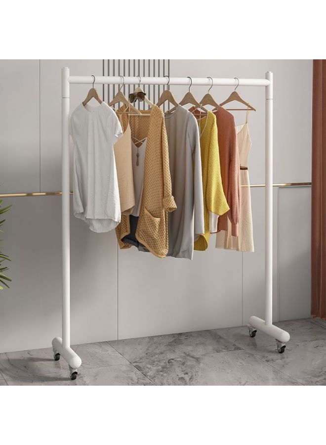 Internet Celebrant Clothes Hanger Floor Vertical Hanger Indoor Student Dormitory Bedroom Clothing Display Rack Gantry Clothes Hanging Rod-Color:Nano Silver_length 100 Height 167 With 2.0 Wheels  - Image 2