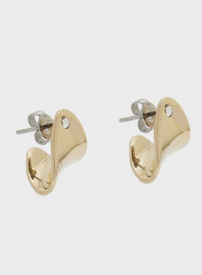 CALVIN KLEIN Earrings In Stainless Steel with Gold Plating
