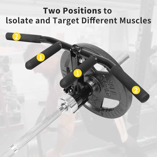 plzzree T Bar Row Landmine Attachment: T Bar Row Handle for 2In Olympic Barbell & 1In Standard Bar - Multi-Grip Tbar for Strength Workout Training - Image 4