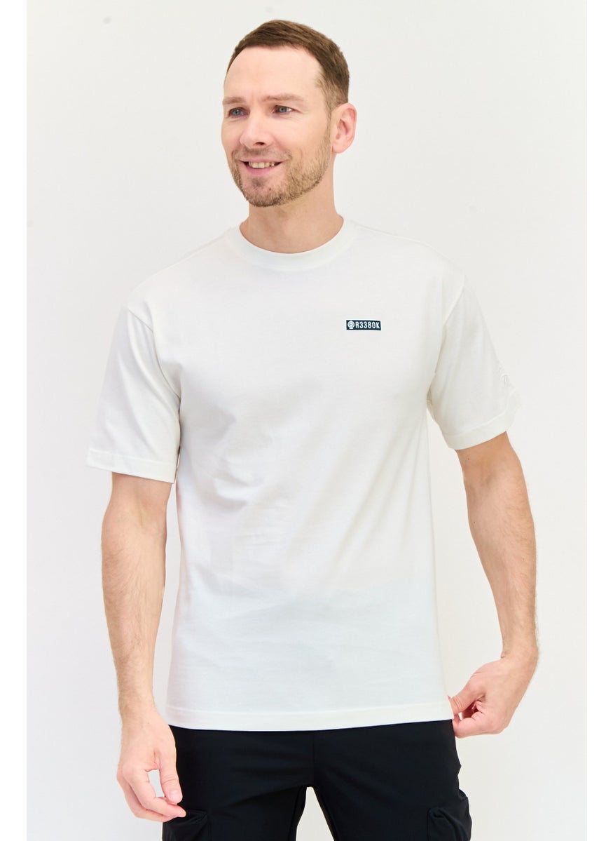 Reebok Men Sportswear Fit Short Sleeves Running T-Shirt, Cream  - Image 1