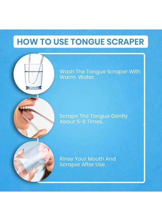 Stainless Steel Tongue Scraper – Bad Breath Treatment for Adults & Kids – Tongue Scrapers - Image 4