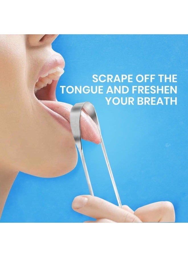 Stainless Steel Tongue Scraper – Bad Breath Treatment for Adults & Kids – Tongue Scrapers - Image 5
