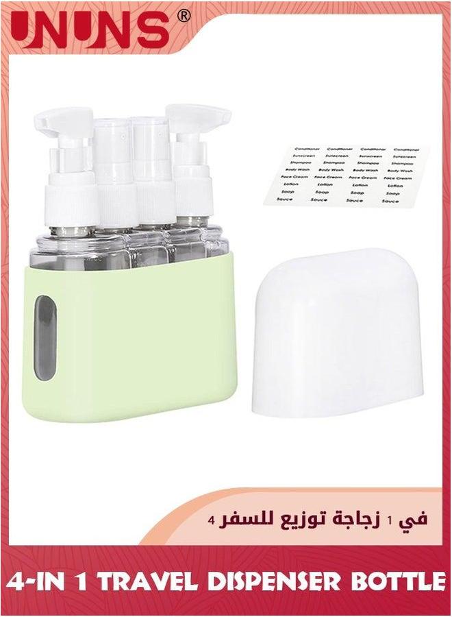 UNUNS Travel Dispenser Bottle,4-In-1 Leak Proof Containers For Toiletries,Airplane Accessories Kits Liquid With Labels - Image 1