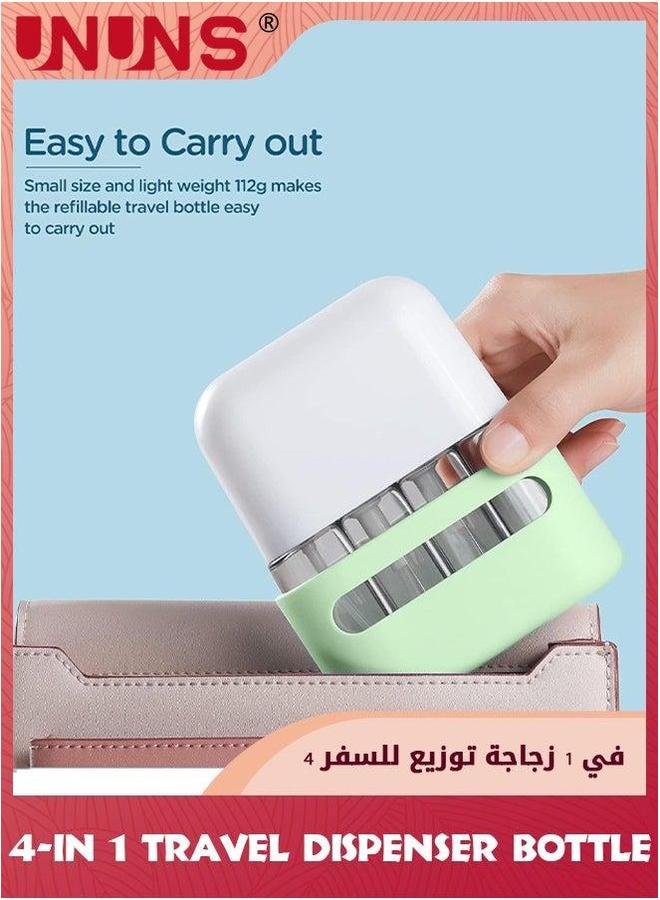 UNUNS Travel Dispenser Bottle,4-In-1 Leak Proof Containers For Toiletries,Airplane Accessories Kits Liquid With Labels - Image 4