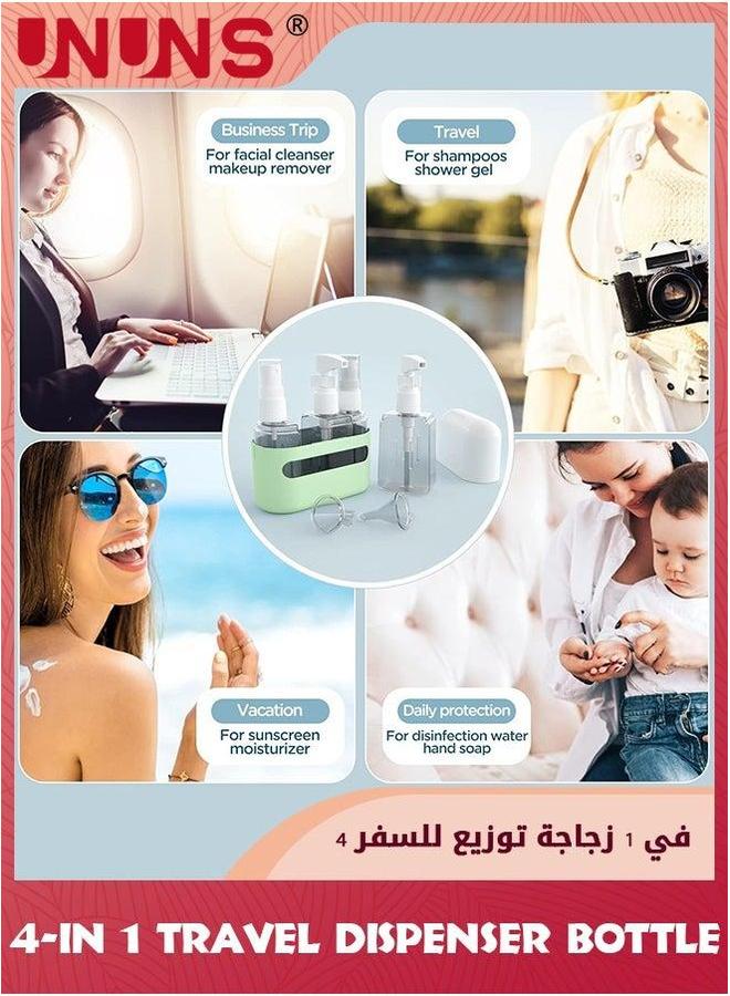 UNUNS Travel Dispenser Bottle,4-In-1 Leak Proof Containers For Toiletries,Airplane Accessories Kits Liquid With Labels - Image 5