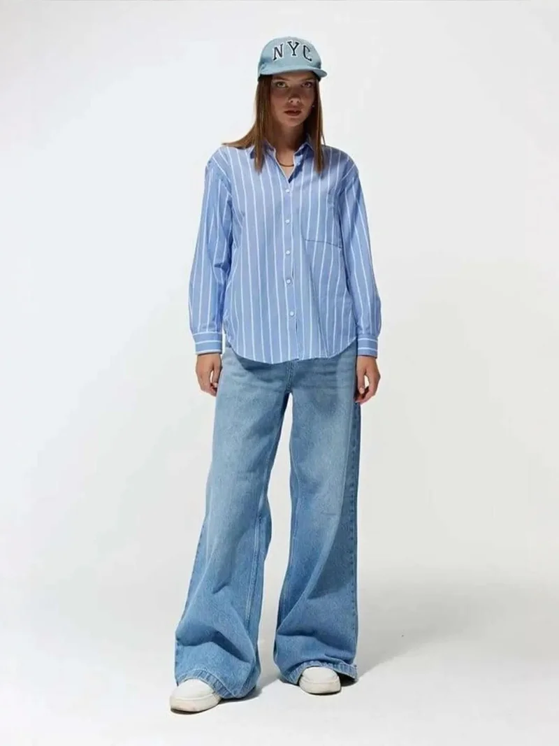 Mixray Striped Relaxed Fit Shirt