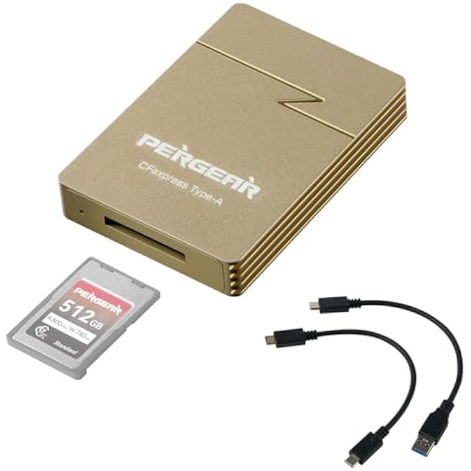 Pergear PROFESSIONAL CFEXPRESS TYPE A USB 3.2 GEN 2 CARD READER, USB-C&USB-A 2-IN-1 TYPE A CFEXPRESS ADAPTER, HIGH-SPEED USB 10GBPS TRANSFER SPEEDS FOR WINDOWS/MAC/LINUX/ANDROID - Image 1