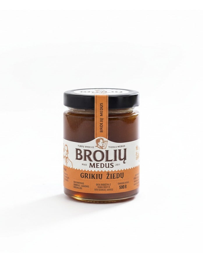 Broliu Medus Pure Lithuanian Buckwheat Honey - Image 1