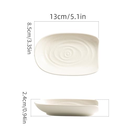 Zerokyclan Ceramic Spoon Rest for Kitchen Counter 5.1 Inch Porcelain Utensil Rest Farmhouse Cooking and Coffee Spoon Rest for Stove Top (white) - Image 2