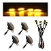 NYTKL 4 PCS Car LED Grille Lights Waterproof Bright Front Grill Trim Lamps with Wiring Harness Bumper LED Running Lights for 20042019 F150 F250 F350 Raptor 20132018 Ram 1500 Black Yellow - Image 2