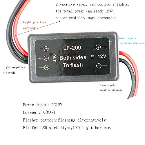 YSY LF-200 Flash Strobe Controller Car Flasher Module for Led Work Light 12V (LF-200) - Image 3