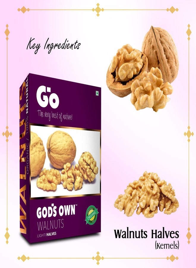 Go Organic Light Halves Whole Walnuts Kernels Without Shell Walnuts 250g x 4, 1kg|Akhrot Giri | Organic, Without Shell | Healthy Dry Fruits for Snacking & Baking - Image 3