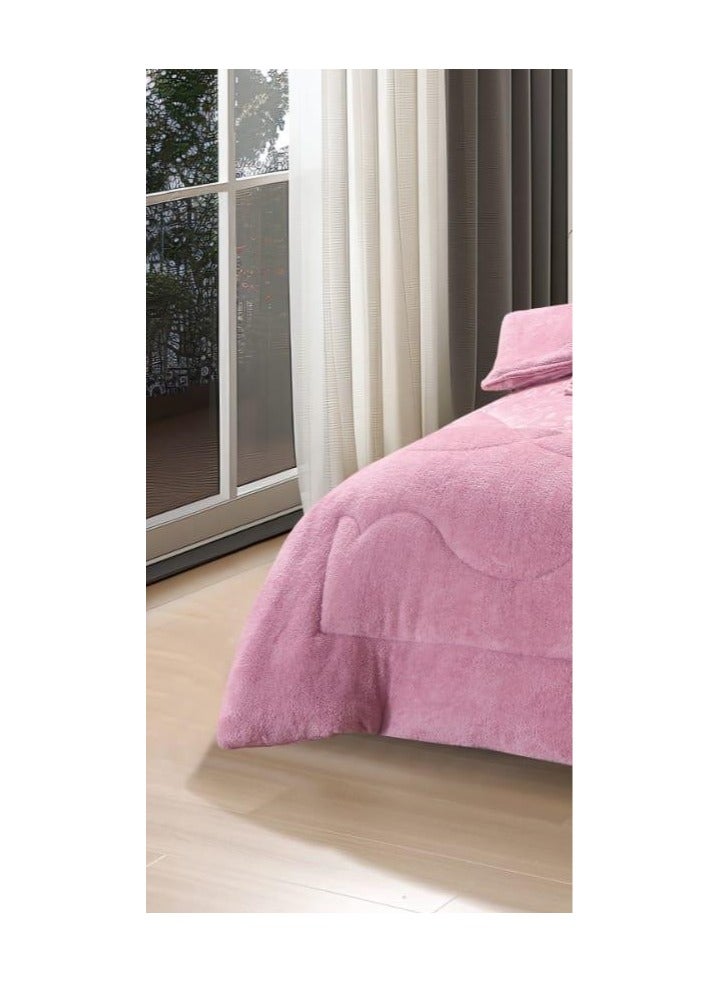 Xi Duo Duo Winter double bedspread, embroidered with soft velvet and luxurious fur to give you warmth and add beauty and elegance to your room, size 230*250 cm - Image 2