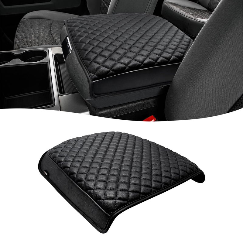 KBH Center Console Armrest Cover for 2009-2018 Dodge Ram 1500 2500 3500, Middle Console Lid Protector Accessories, Vinyl Leather, Anti-Scratch, Black (Fits Bucket Seat Console Only) - Image 1