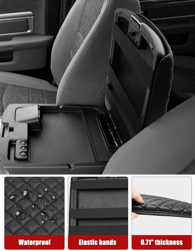KBH Center Console Armrest Cover for 2009-2018 Dodge Ram 1500 2500 3500, Middle Console Lid Protector Accessories, Vinyl Leather, Anti-Scratch, Black (Fits Bucket Seat Console Only) - Image 5
