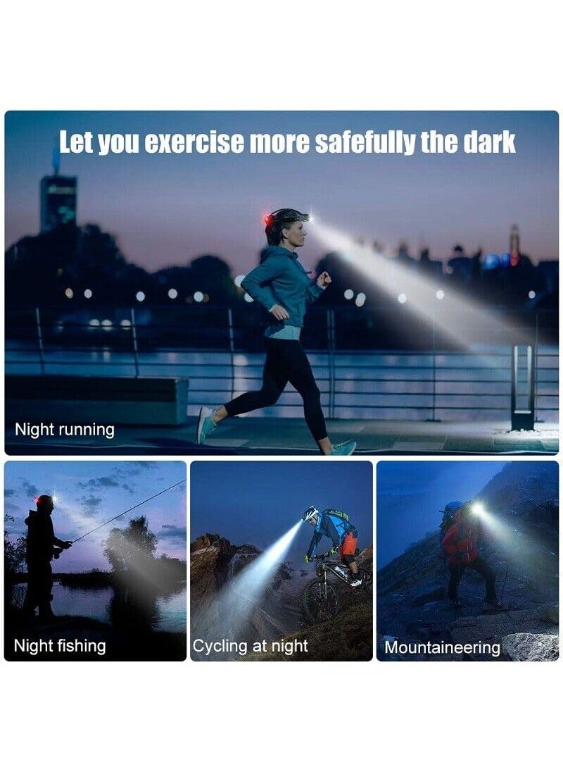Care4 Care 4 Super Bright Headlamp Light Rechargeable Head Torch Hands Free Head Flashlight LED Lamp Water Resistant Drop Resistant Head Lamp Spotlight for Camping Fishing Running Cycling Multicolor  - Image 5