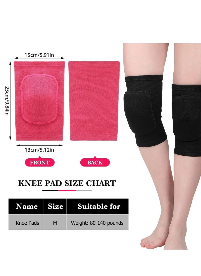KASTWAVE - 3 Pairs Dance Knee Pad Volleyball Knee Pads, with Sponge Knee Protector Guards, for Adult Kids Sports Dance Football Gym Skating Yoga Pole Floor Dance Non-slip Elastic Padded Knee Brace Support - Image 1