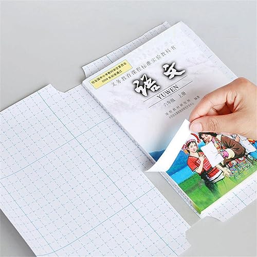 Swilak Transparent Sticker Book Cover Film Clear Matte for Craft, Waterproof School Textbook Case Cover Can Be Cut Self-Adhesive (Sizes Book Cover A4 (47 * 34) (Pack of 10) - Image 2