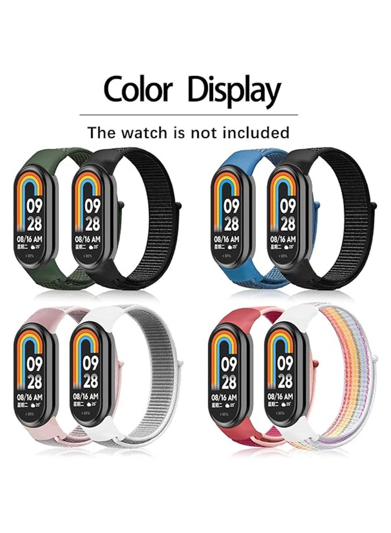 Soft Strap Replacement Nylon Band For Xiaomi Mi Band 8 - Green - Image 5