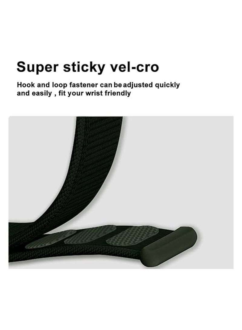 Soft Strap Replacement Nylon Band For Xiaomi Mi Band 8 - Green - Image 3