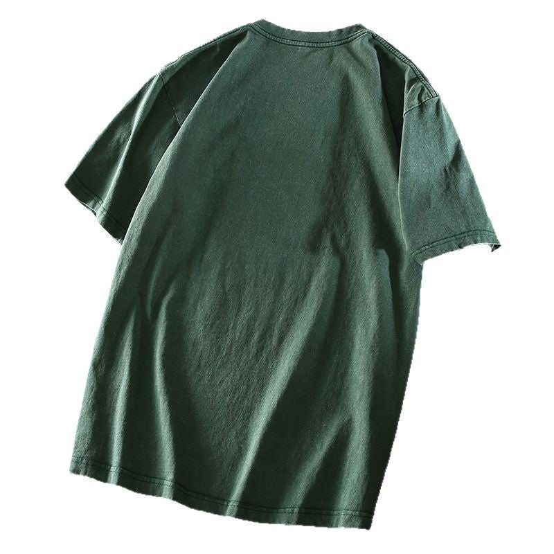 260G Heavyweight Washed Cotton Relaxed Fit Drop Shoulder T-Shirt - Image 5