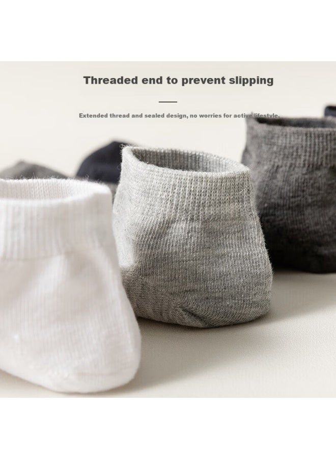 Cotton Thirteen Mianshisan Men's Socks, Summer Thin Style, [c Bed Cotton, Antibacterial, Odor-resistant, Low-cut], Boat Socks, Breathable Ankle Socks, 10 Pairs - Image 4