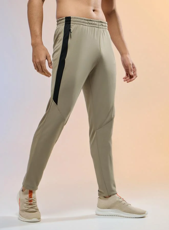 Technosport Technosport Men Contrast Side Panel Slim Fit Track Pants