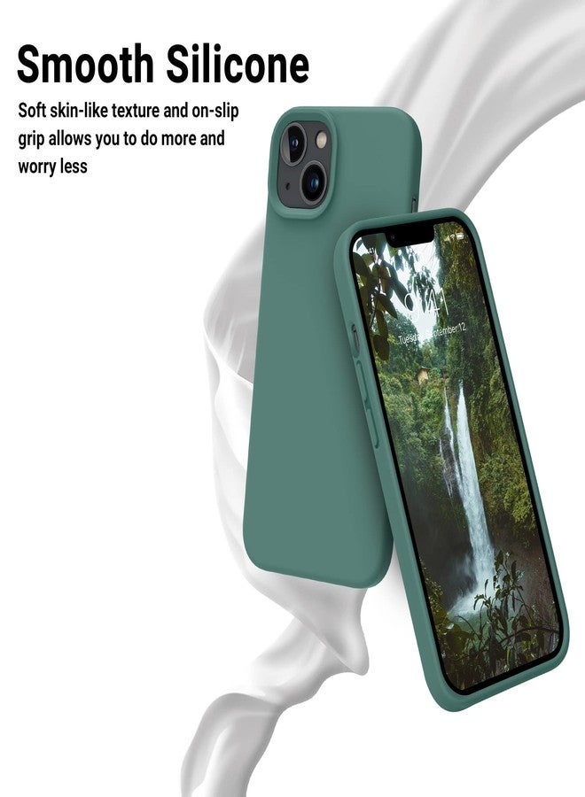 OTOFLY Designed for iPhone 14 Plus Case, Silicone Shockproof Slim Thin Phone Case for iPhone 14 Plus 6.7 inch （Pine Green） - Image 3