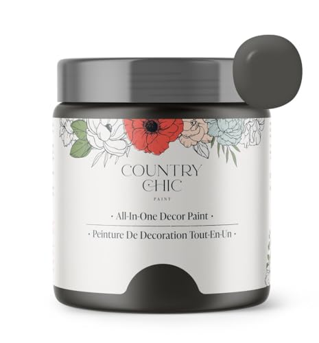 Country Chic Paint Country Chic All-in-One Chalk Paint for Furniture, Cabinets, Home Decor, Eco-Friendly, Matte Finish, Built-In Primer & Top Coat for Wood, Metal - Dark Roast (Dark Brown) - 4 oz (118 ml) - Image 1
